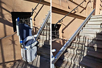 montascale rettilineo esterno