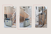 Montascale a Trento con “motore a scomparsa” su scala esterna