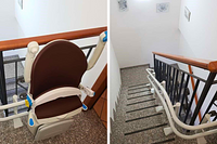 Montascale dopio tubo multipiano