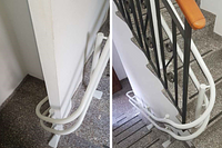 guida montascale doppio tubo interno