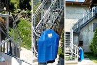 servoscala a piattaforma per esterno curvo