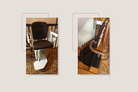 Montascale su scala in legno