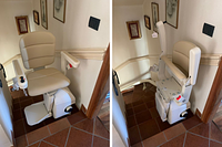 montascale curvo su scala stretta