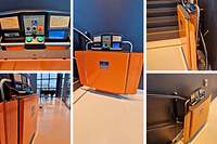 Pedana arancione al museo del 900 di Milano